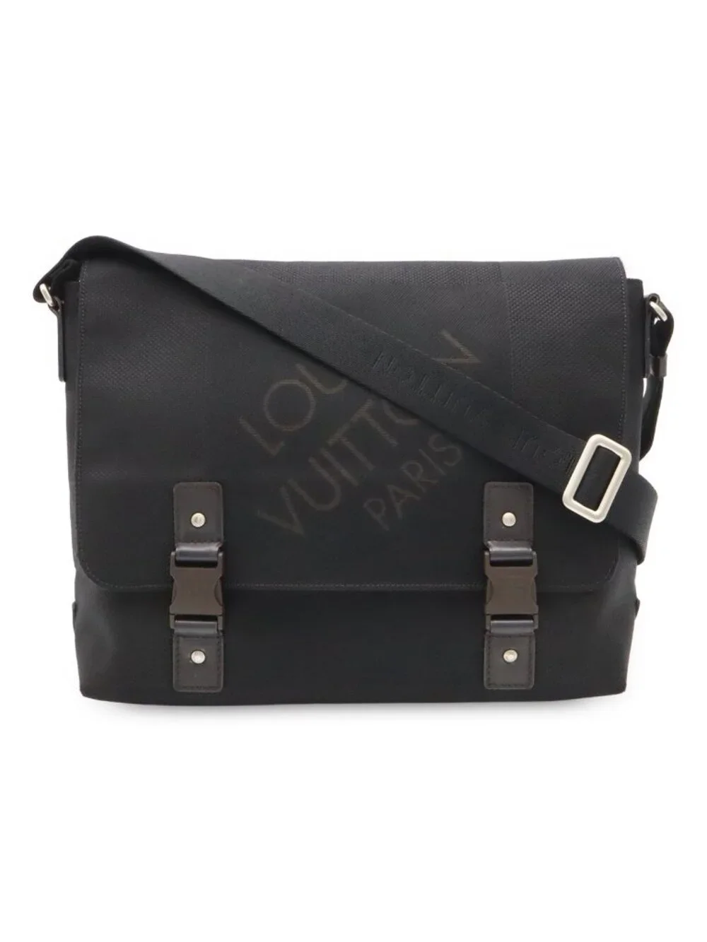 Louis Vuitton Damier Geant Lou Messenger Bag Crossbody Canvas Noir Black